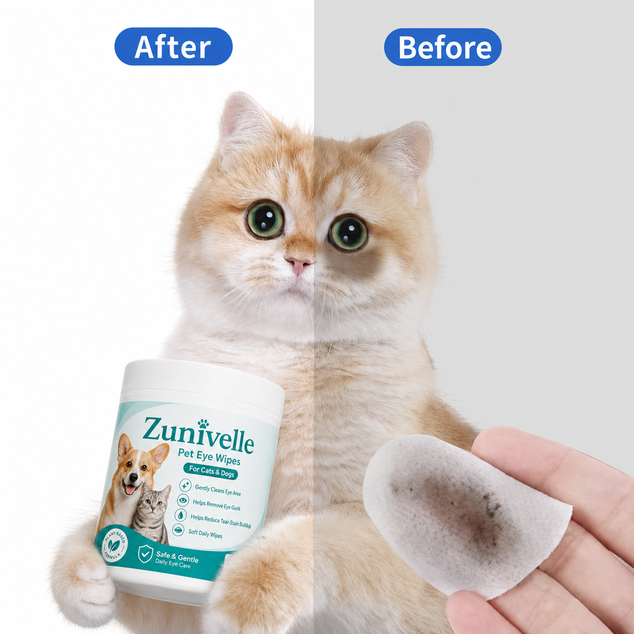 Wipe Away the Crust, Gunk & Rusty Tear-Stain Look.
