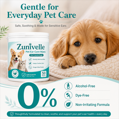 Zunivelle™Pet Ear Cleaner Finger Wipes🐾A Softer Way to Clean